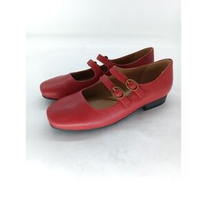 Baretraps Ramia Shoes Womens Size 6 Red Mary Jane Double Strap Flats Casual #18